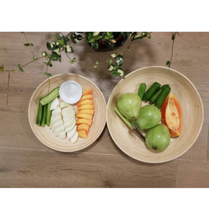 Bol en bambou naturel fournisseur en vrac vaisselle faite à la main écologique pour restaurant café approvisionnement léger durable du Vietnam - Product Image 3