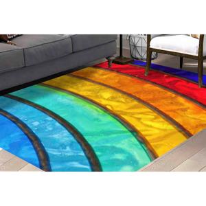 Tapis imprimé coloré, tapis vibrant, cadeau pour demoiselle d'honneur, tapis de chambre, tapis à poils doux - Product Image 1