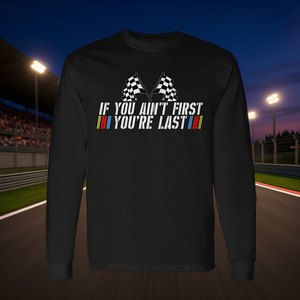 Camiseta de manga larga Si no eres el primero, eres el último, Camiseta de carreras, Amor por las carreras, Pistas de Fórmula, Horario 2024 - Product Image 3