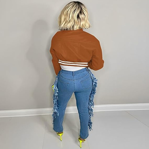 แจ็กเก็ตเบสบอลสำหรับผู้หญิงระบายอากาศได้ดี - Product Image 2