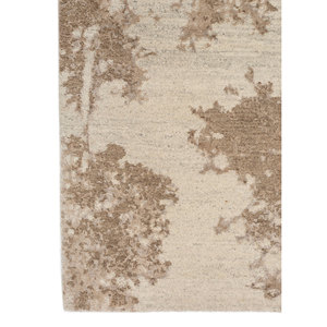 Alfombra Kavi Ivory de Lana y Seda de Bambú Anudada a Mano 9x12 con Diseño Novedoso para Decoración de Sala de Estar, Pasillo y Hogar - Proyecto Error Eskn-660 - Product Image 4