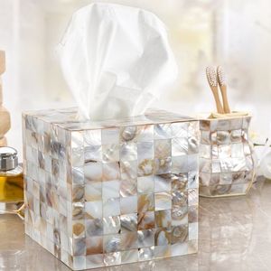 Premium Square Wood and Mother of Pearl Tissue <b>Paper</b> Holder Classic MOP Work Napkin <b>Box</b> Table Top Home Decor by AALIYAN IMPEX - Product Image 4