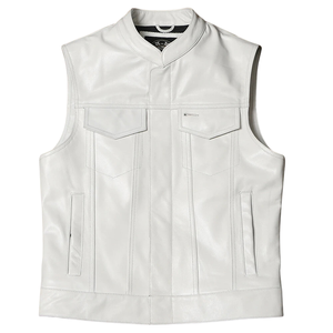 Gilet Hip Hop de Motard Blanc pour Homme en Faux Cuir, Respirant, Sans Manches, Grande Taille, Disponible en Vrac - Product Image 6