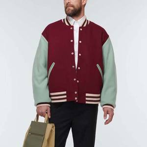 Chaquetas de lana con letras de manga larga para hombre hechas en Pakistán, ropa informal hecha a medida, ropa deportiva de béisbol con botones de calle alta de invierno - Product Image 2