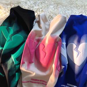 Camiseta de gran tamaño con estampado de hojaldre para hombre, ropa de calle de algodón personalizada OEM, camiseta con diseño 3D, proveedor de fábrica - Product Image 3