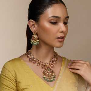 Zircon Antique Wedding <b>Necklace</b> 190394 - Product Image 2