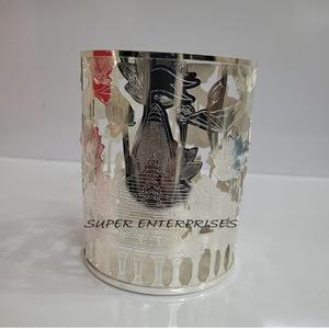 Atractivo tarro decorativo de vela votiva con acabado de plata metálica con linternas únicas y tarros de vela votiva de metal al mejor precio - Product Image 6