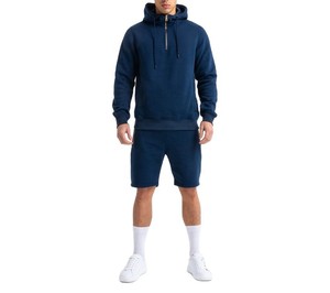 Ensemble deux pièces décontracté pour homme : Haut court à capuche slim couleur unie et pantalon tricoté respirant – Nouvelle collection été – Vente en gros - Product Image 1