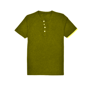 T-shirt Henley personnalisé 100% coton pour homme, col boutonné décontracté, manches courtes, coupe régulière, séchage rapide, respirant, 180 grammes, uni - Product Image 1