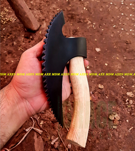 Handmade Custom Carbon Steel Viking <b>Axe</b> Beautiful <b>Wooden</b> Encased Box Industrial Camping Tomahawk & DIY Pizza Cutter Hatchet Type - Product Image 4