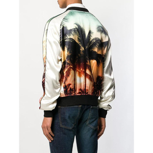 Veste universitaire en satin personnalisée de haute qualité pour hommes Nouveau design Blouson bombardier d'hiver Vente en gros Offre Spéciale imperméable - Product Image 2