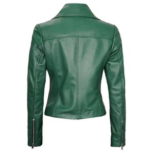 Women's High-End <b>Sheep</b> <b>Skin</b> Leather Street Style <b>Jacket</b> Custom Logo Options Long Length Breathable Cotton Filling - Product Image 6