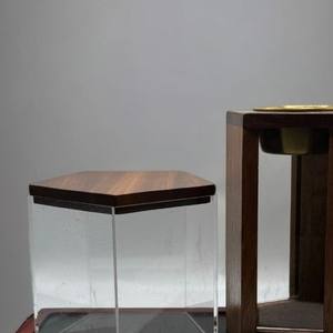 Quemador de Incienso Árabe de Lujo, Oud Bakhoor, Caja de Incienso Hecha a Mano de Madera y Acrílico con Incensario de Metal Dorado y Bandeja Base Decorativa - Product Image 4