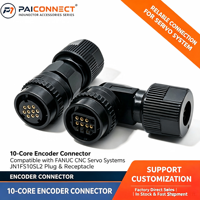 Connecteur d'encodeur servo PAICONNECT 10 broches, boîtier ABS, prise mâle/femelle, IP20, forme rectangulaire/ronde, compatible FANUC