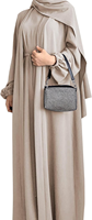 Nouvelles Robes de Bal Abaya Modestes 2025 – Designs Unicolores Réversibles en Chiffon Organza de Dubaï avec Traîne Chapelle – Écoresponsables