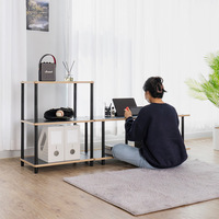 Kunden spezifischer moderner mehr schicht iger weißer Konsolen tisch aus Holz mit Stauraum für Flur tisch Eingangs bereich 2-Tier 3-Tier breit