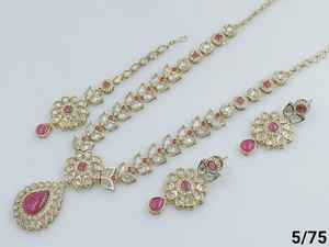 Indian Jewelry Traditional &Fashionable Gold Plated &<b>Long</b> Necklace With <b>Earring</b> and Maagtika Combo Necklace Set <b>for</b> <b>Women</b> - Product Image 4