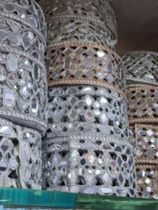 Nouveauté : dentelle brodée en polyester de haute qualité, effet miroir métallique, dentelle florale, couleur personnalisée, chaussures, vente chaude - Product Image 5