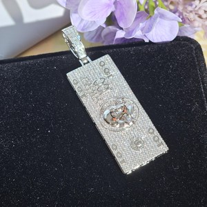 จี้เงินแท้ 925 รูปกางเขน สไตล์ฮิปฮอป ประดับเพชรโมอิสซาไนต์ ดีไซน์แฟชั่นสตรีทสุดเท่  จี้ห้อยคอแบบสั่งทำพิเศษ - Product Image 3