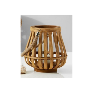 Lanterne à bougie en bambou faite à la main avec poignée en PU couleur personnalisée fabricant vietnamien pour la décoration de la maison - Product Image 6