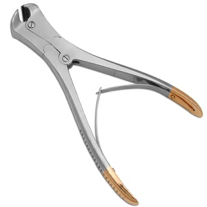 Cortador de alambre de 7 pulgadas, cortador de alambre lateral frontal ortopédico de doble acción, cortador de alambre de pasador Tc, Material japonés de acero inoxidable personalizado - Product Image 3