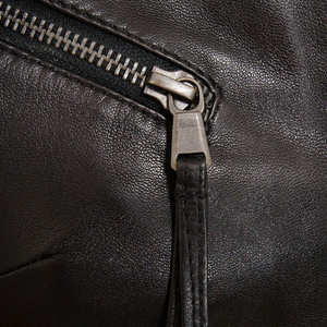 Ladies Lambskin Leather Tanned Satin Fabric Waterproof <b>Jacket</b> <b>Women's</b> Autumn/Winter Stand Collar Polyester Filling Regular Size - Product Image 6