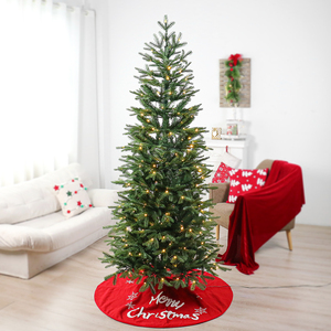 HOT New Artiificiial 5ft 6ft 7ft ChriistmasTree Pe & PVC MixedTree con LedLiight Moderrn Pre-iluminado ChriistmasTree PARA LA VENTA AHORA - Product Image 2