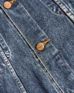 Men's worn jeans jacketcotton winter style <b>covered</b> <b>button</b> casual streetwear standard thickness warm fit - Product Image 3