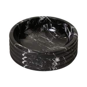 Plateau à fruits en marbre onyx blanc vert, pierre naturelle polie, plateau de service rond, décoration de table de luxe pour la maison - Product Image 5