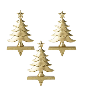 High STANDARD Metal Made Gold Plated Christmas <b>Stocking</b> <b>Holder</b> for Decorative Home HOTNSelling NOEL <b>Stocking</b> <b>Holder</b> - Product Image 3