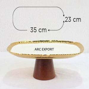 ชั้นวางเค้กดีไซน์ทันสมัยสีทองและสีขาว ของตกแต่งบ้านขนาดใหญ่ทันสมัย - Product Image 2