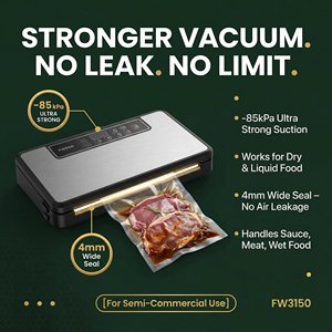 Machine de mise <span class=keywords><strong>sous</strong></span> <span class=keywords><strong>vide</strong></span> semi-commerciale OEM pour petites entreprises, machine d'emballage <span class=keywords><strong>sous</strong></span> <span class=keywords><strong>vide</strong></span> pour aliments secs et humides FW3150 - Product Image 2