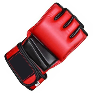 Guantes de MMA para Adultos, Medios Dedos, Material PU Resistente, Absorben la Humedad, Cierre de Gancho y Bucle, Unisex, Protección y Comodidad para el Gimnasio - Product Image 3