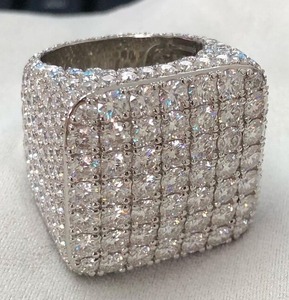 แหวนเพชรมออิสซาไนต์เงินสเตอร์ลิง925เครื่องประดับฮิปฮอปแหวนเพชรสำหรับงานแต่งงานปรับแต่งได้ - Product Image 3