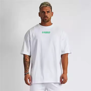 T-shirts pour hommes de haute qualité 100% coton, grande taille, épaules tombantes, manches courtes, col rond, écologiques, respirants - Product Image 6