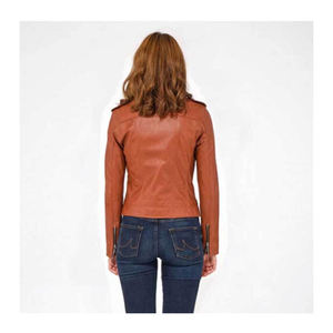 Chaqueta de Cuero para Mujer, Hecha a Medida, Elegante, con Botones Decorativos, Transpirable, Ecológica, Resistente al Viento, para Otoño e Invierno, Talla XL Limitada, Cierre Frontal - Product Image 2