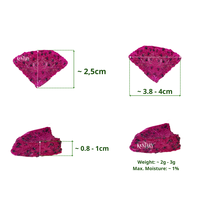 Gevriesdroogd Rood Hart Dragon Fruit Non-Gmo Natuurlijke Knapperige Ananas Brokken Zoete Snacks Voor Bakkerij Toppings-Groothandel Stukken