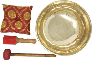 Recién llegado, fabricante de cuencos tibetanos para cantar, cuenco de meditación, cuenco tibetano para cantar gratis, cojín de seda, percutor y Palo de tambor - Product Image 2