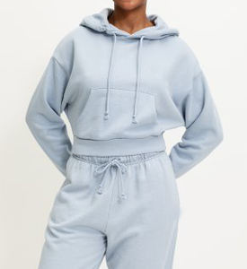 Custom Logo Hooded Casual Solid Sportswear Workout Fitness <b>Fleece</b> Plus Size Sweatshirt Sweatpants <b>Jogger</b> Sets for <b>Women</b> Spring - Product Image 3