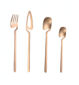 Ensemble de couverts or ensemble de couverts couteau à dîner en acier inoxydable cuillère fourchette maison cuisine restaurant vaisselle mariage événement décor 2024 - Product Image 5