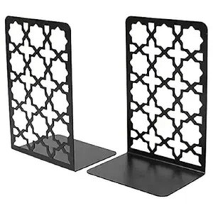 Strong <b>Metal</b> Bookends With Creative Cutout Design For Holding Books And Enhancing Office Or Home <b>Shelf</b> Appearance From India - Product Image 6