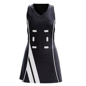 Prix de gros, couleur unie, 100% polyester, durable, respirant, léger, séchage rapide, services OEM personnalisés, uniformes de netball personnalisés - Product Image 1