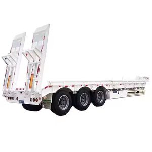 High Quality Original Double Axle Flatbed Car and Truck Trailer with LED Lights <strong>Steel</strong> Platform Dump Trailer for Car Transport - Product Image 1