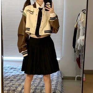 Top qualité Baseball veste lettre imprimer doux surdimensionné manteau femmes vestes en cuir mode coréenne Streetwear - Product Image 4