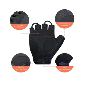 Hot Selling Unisex Half-Finger Cycling <b>Gloves</b> Leather & Cotton Breathable for <b>Climbing</b> Riding Hunting Outdoor Training - Product Image 3