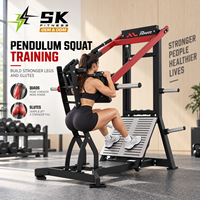 SK Wholesale Machine à Squat Professionnelle à Pendule, Équipement d'Entraînement de Force à Charge de Plaques pour Musculation des Jambes, Usage Commercial en Salle de Sport