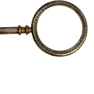Loupe en laiton de style vintage avec poignée en laiton massif Miroir de poche pour la lecture Bureau à domicile utiliser Table Design Science. - Product Image 1