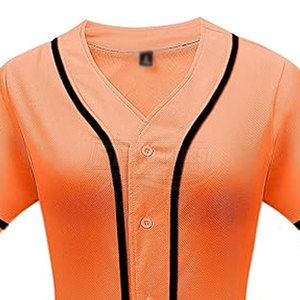 Fabricant en gros de tissus 100% polyester, maillot de soutien pour le softball à manches courtes, logo personnalisé OEM - Product Image 4