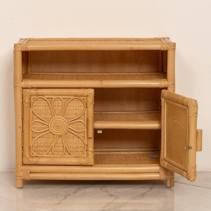 Meubles pour enfants naturel bébé vêtements placard armoire rotin armoire en osier pour l'organisation de vêtements pour tout-petits - Product Image 2