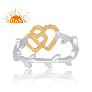 Nueva llegada fina plata esterlina corazón diseño declaración anillo joyería personalizada para mujer regalo para ella - Product Image 4